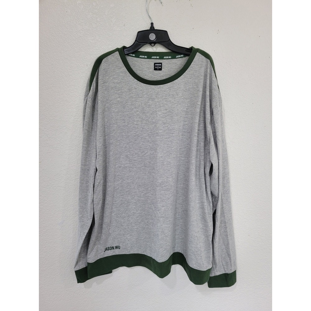 Jason Wu for EVA AIR Mens XL‎ Gray Green Long Sleeve Lounge Top Relaxed #18